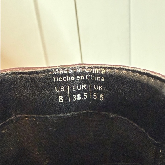 Aldo Thalía Burgundy Fringe Ankle Boots - Boho western - 8 - Picture 5 of 8